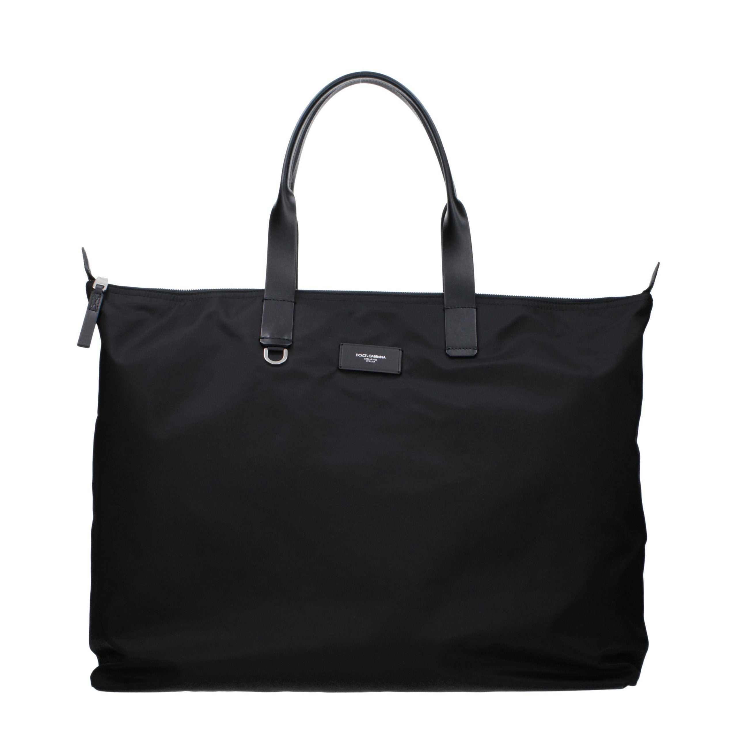 Dolce & Gabbana Schwarze Bos Taurus Kalbsleder Schultertasche-1