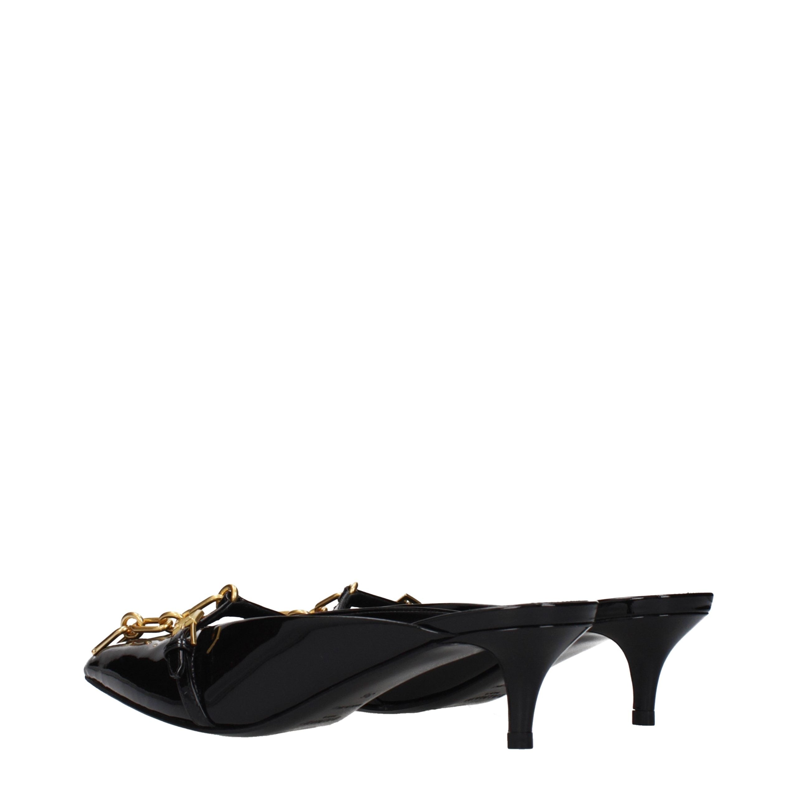 Balmain Schwarze Leder Plateau-Sandalen-4