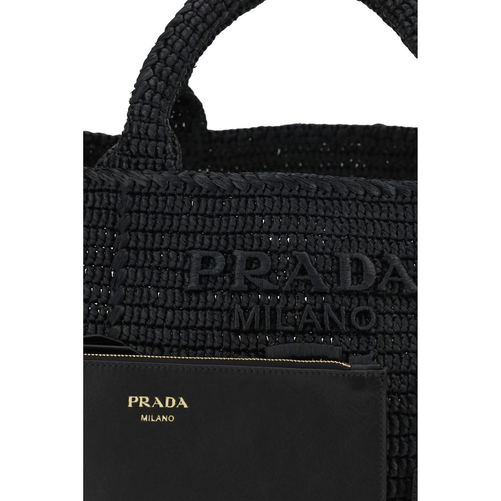 Prada Schwarze Schultertasche aus Viskose-4