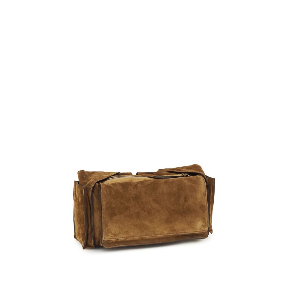 Miu Miu Braune Kalbsleder Bos Taurus Schultertasche-3