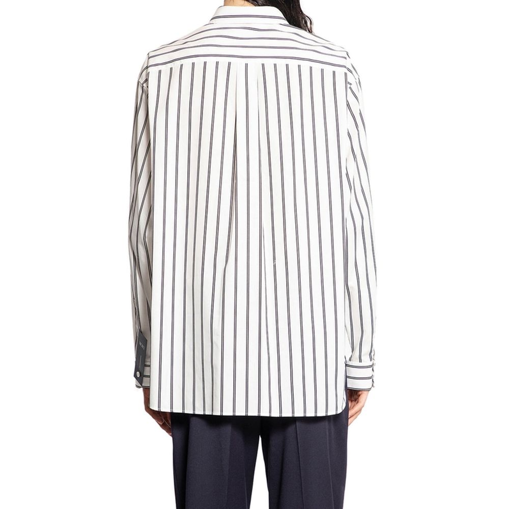 Dior Weißes Baumwollhemd mit Muster-3