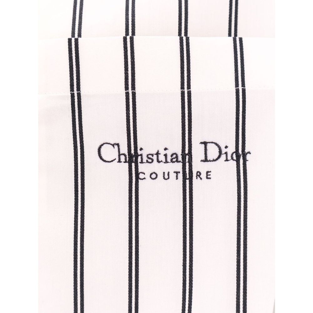 Dior Weißes Baumwollhemd mit Muster-4