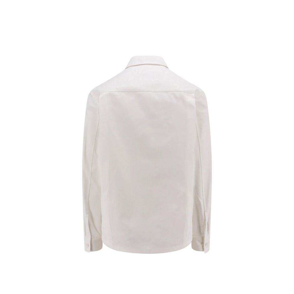 Jil Sander Weißes Baumwollkleidhemd-3