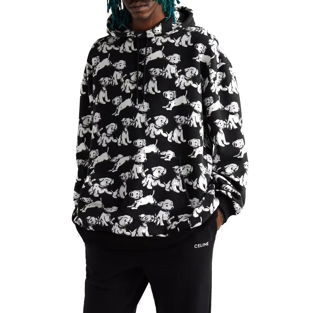 Celine Schwarzer Baumwoll-Sweatshirt-2