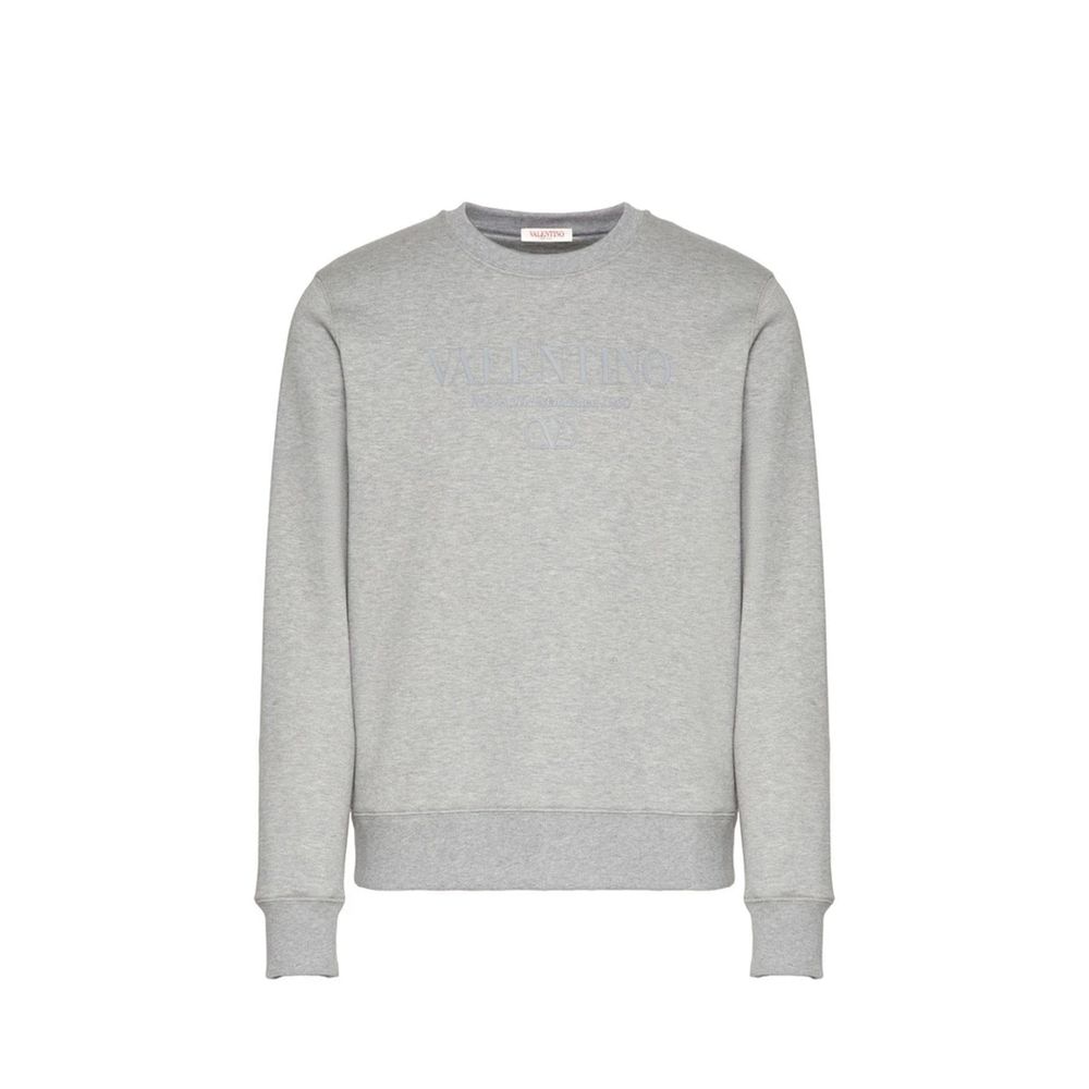 Valentino Garavani Grauer Baumwollpullover-1