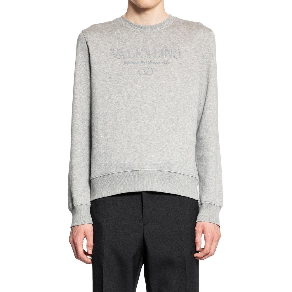 Valentino Garavani Grauer Baumwollpullover-2