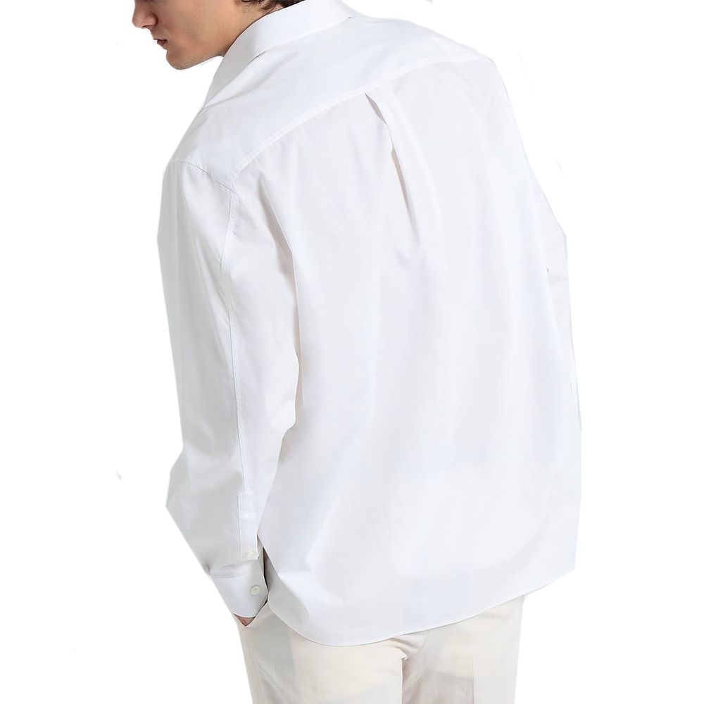 Valentino Weißes Baumwollkleidhemd-3