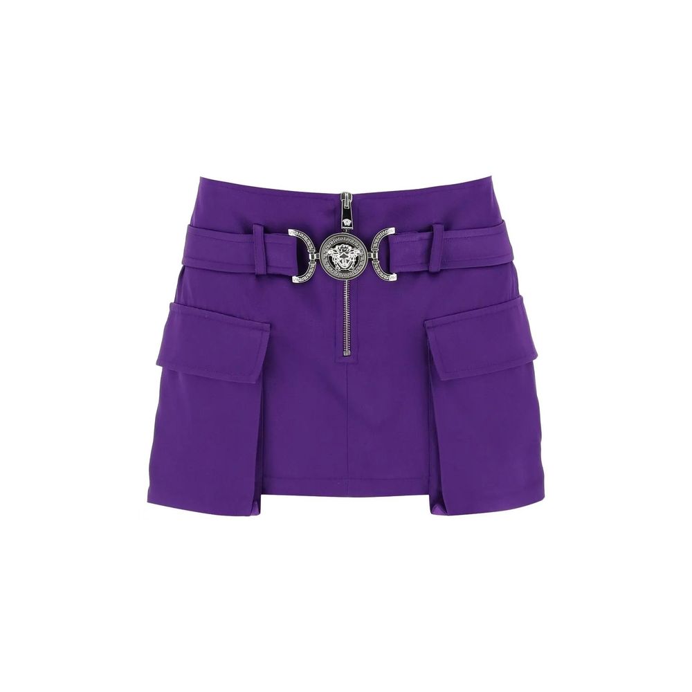 Versace Lila Viskose-Minirrock-1