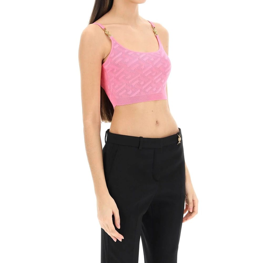 Versace Multicolor Elastane Tank Tops-2