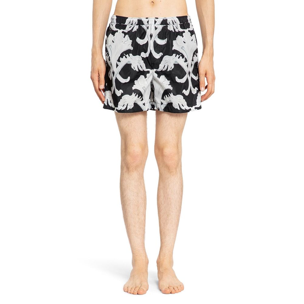 Valentino Garavani Schwarze Polyamid-Shorts-2
