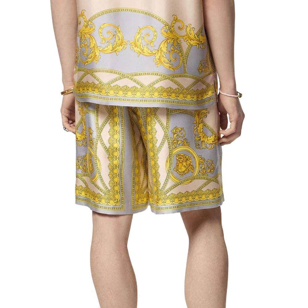 Versace Graue Seiden-Bermudashorts-3