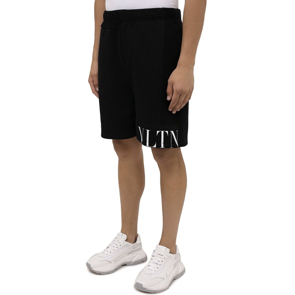 Valentino Schwarze Modal-Shorts-2