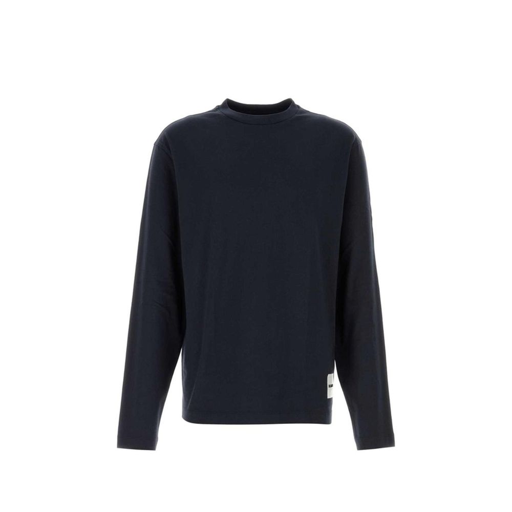 Jil Sander Weißes Langarm-T-Shirt aus Baumwolle-3