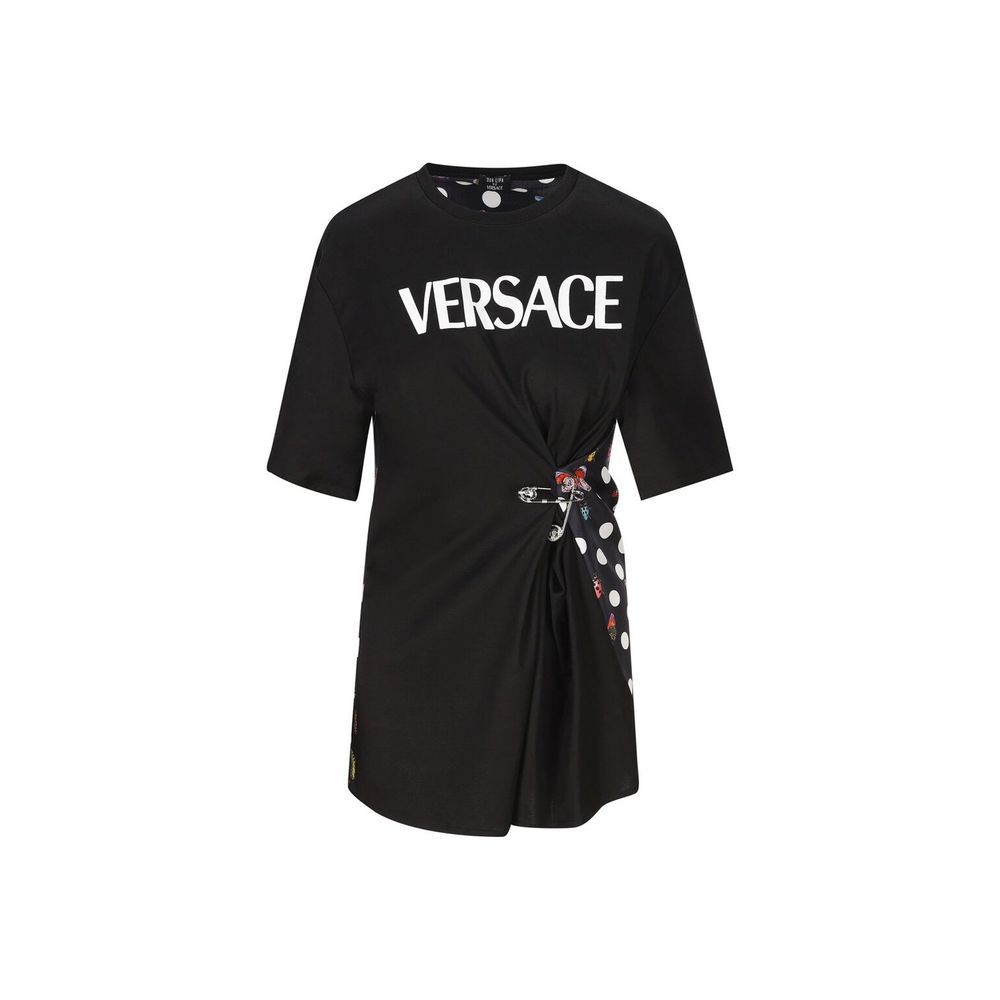 Versace Schwarzes Baumwoll-T-Shirt-1