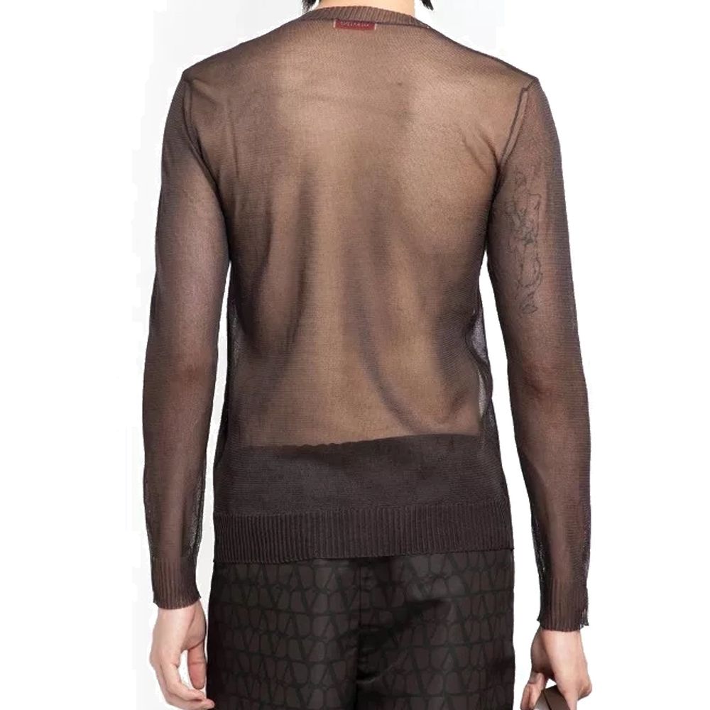 Valentino Garavani Braunes Seiden-Sweatshirt-3