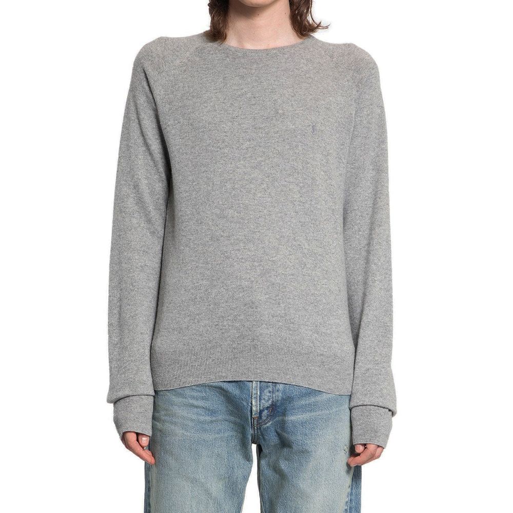 Saint Laurent Grauer Kaschmirpullover-2