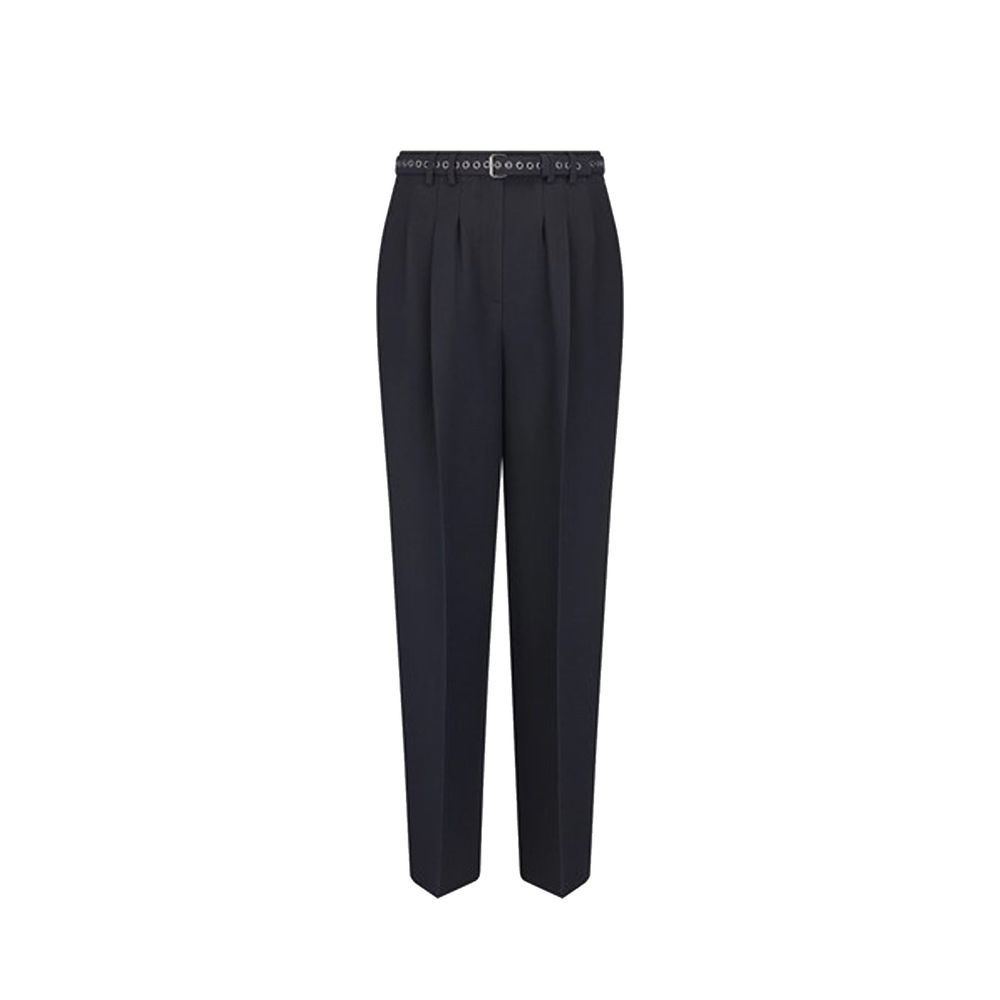 Dior Schwarze Woll-Freizeithose-1