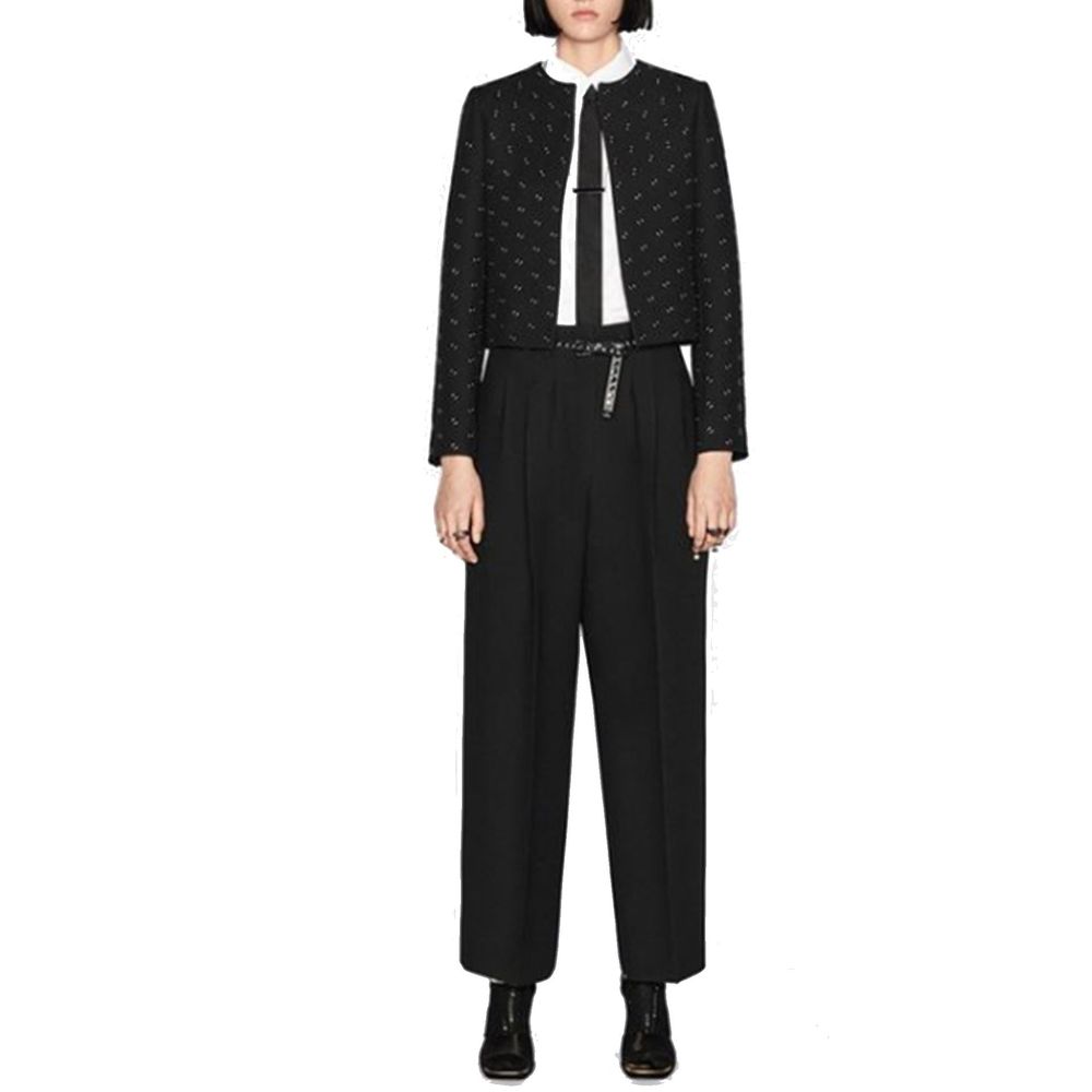 Dior Schwarze Woll-Freizeithose-2