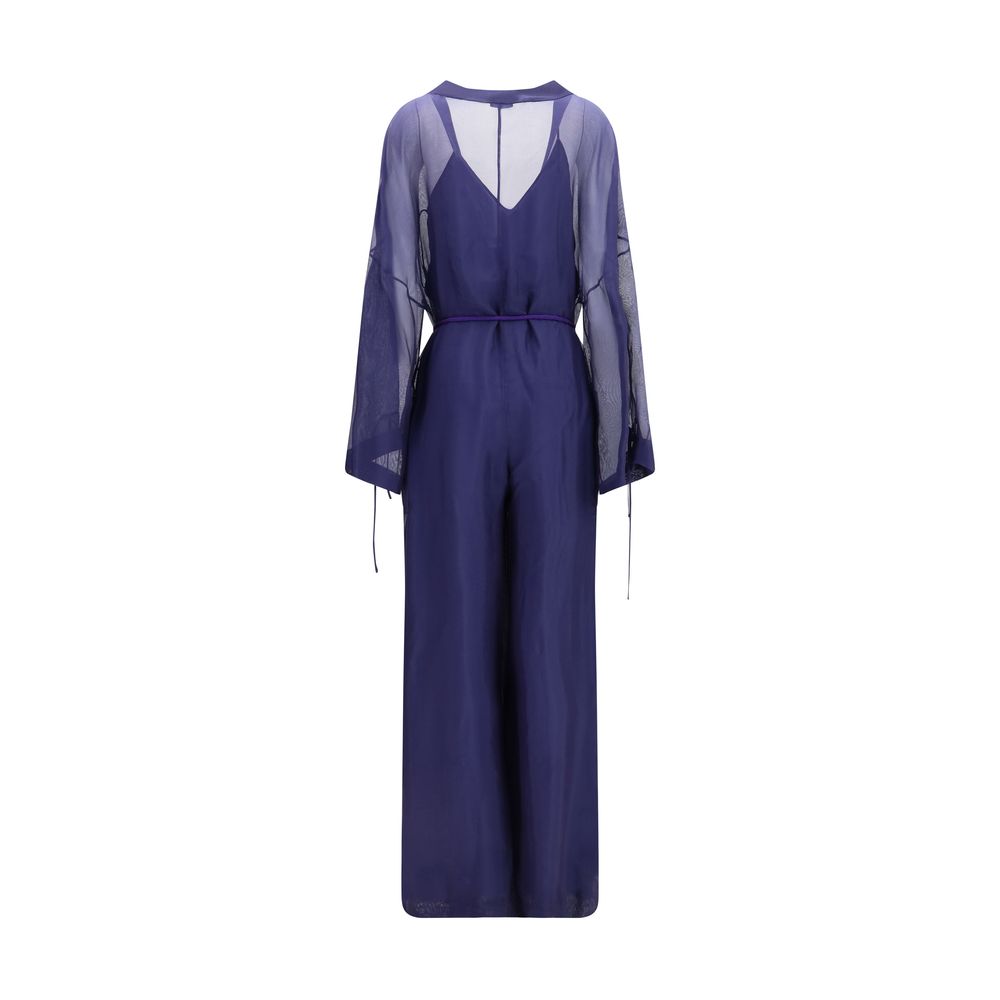 Giorgio Armani Blauer Viskose-Overall-2