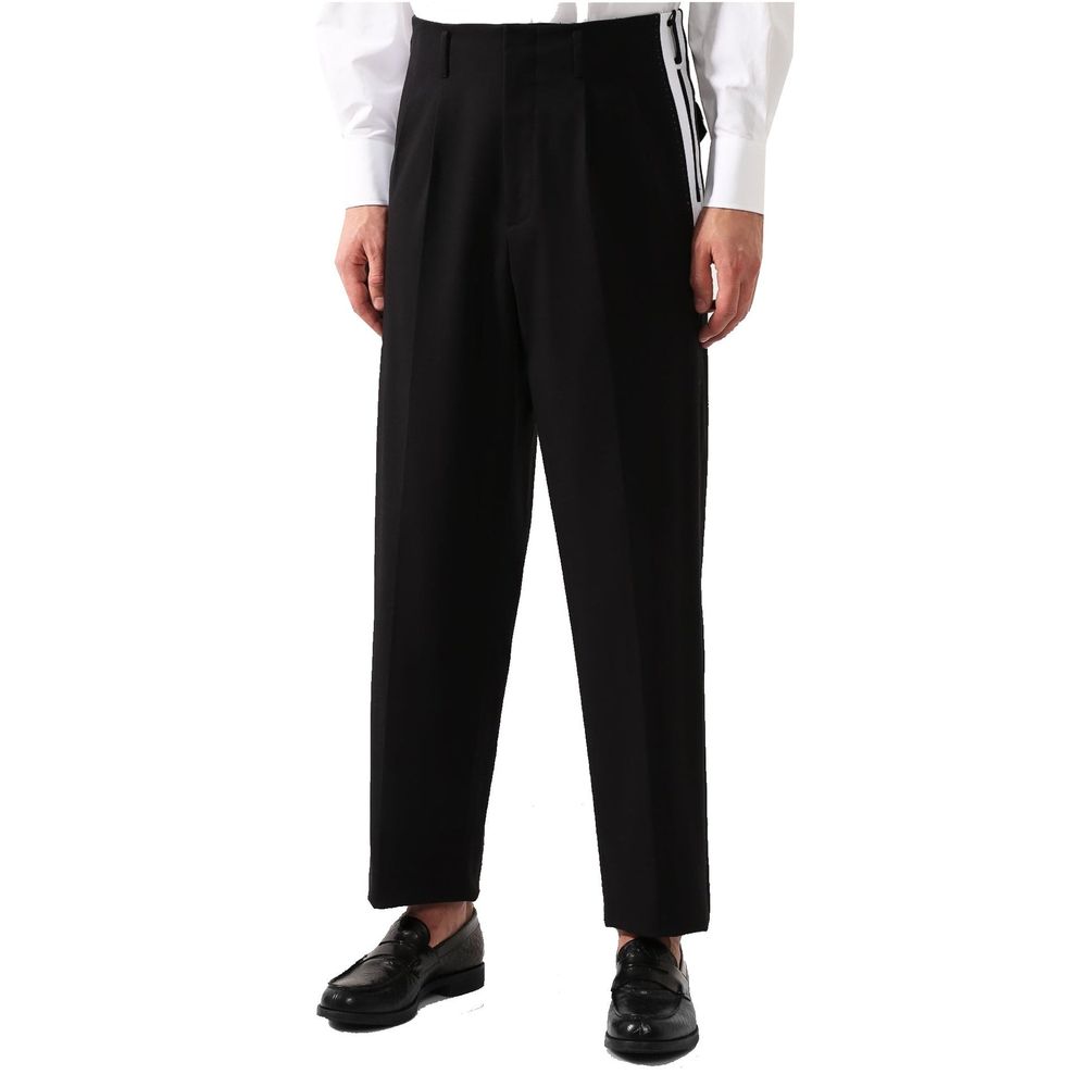 Dolce & Gabbana Schwarze Baumwoll-Freizeithose-2