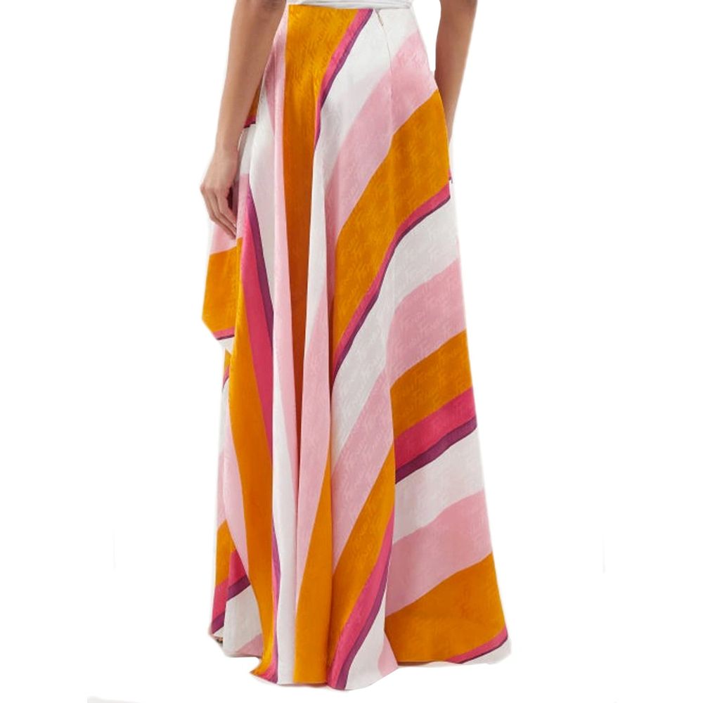 Fendi Mehrfarbige Seidenhose-3