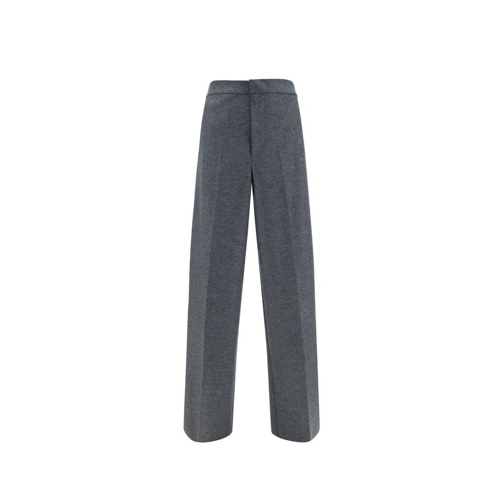 Jil Sander Graue Woll-Freizeithose-1