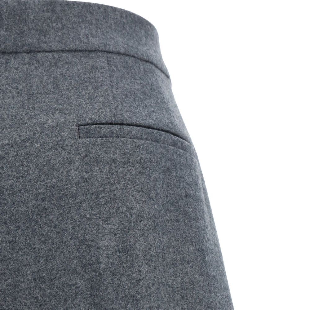 Jil Sander Graue Woll-Freizeithose-4