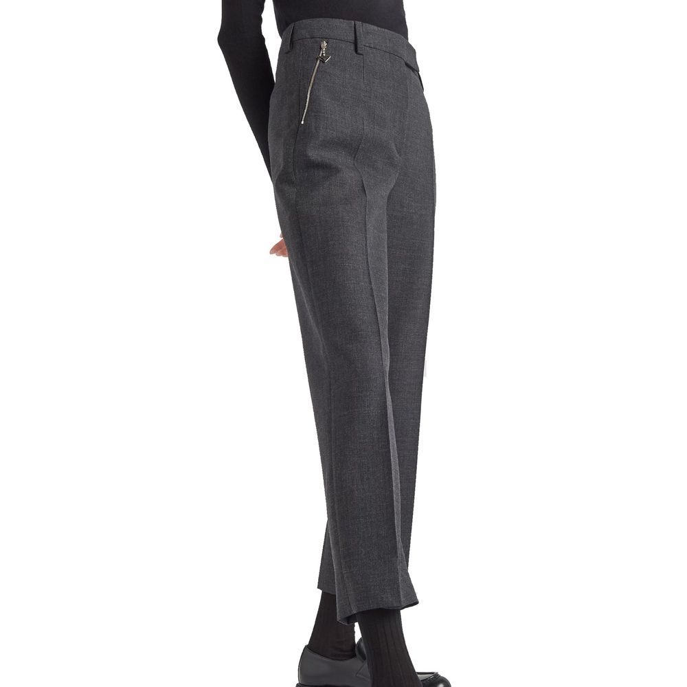 Prada Graue Hose aus reiner Schurwolle-2