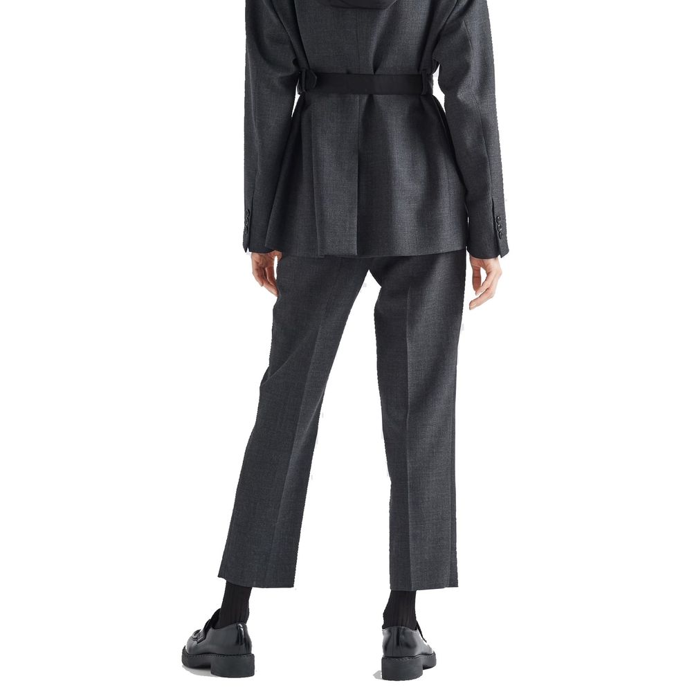 Prada Graue Hose aus reiner Schurwolle-3