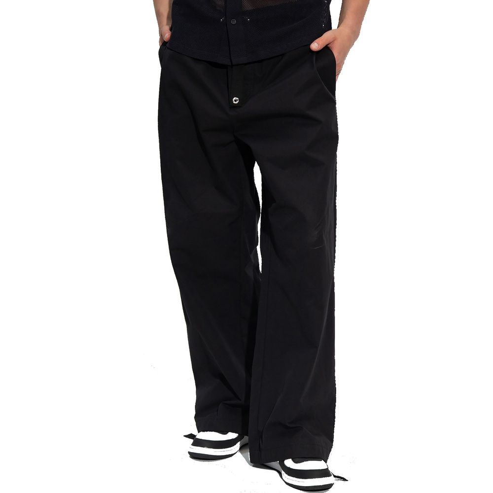 Versace Schwarze Baumwoll-Freizeithose-2