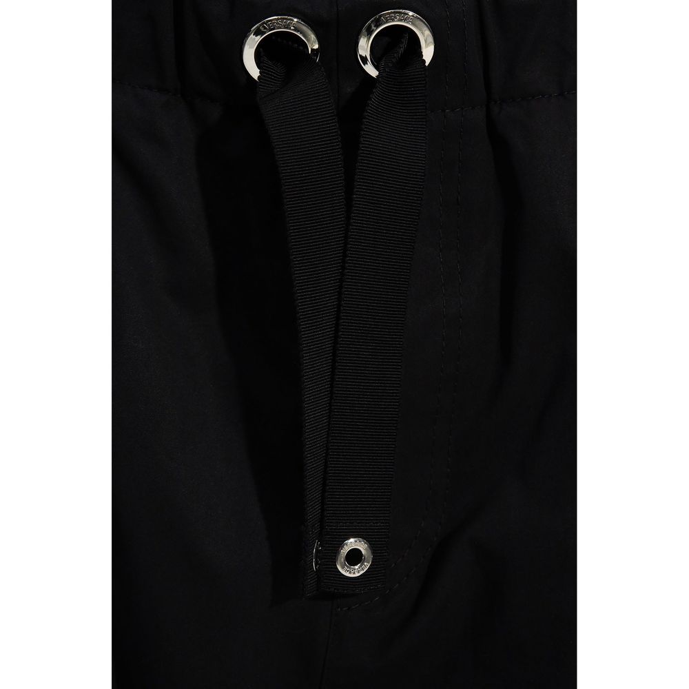 Versace Schwarze Baumwoll-Freizeithose-4