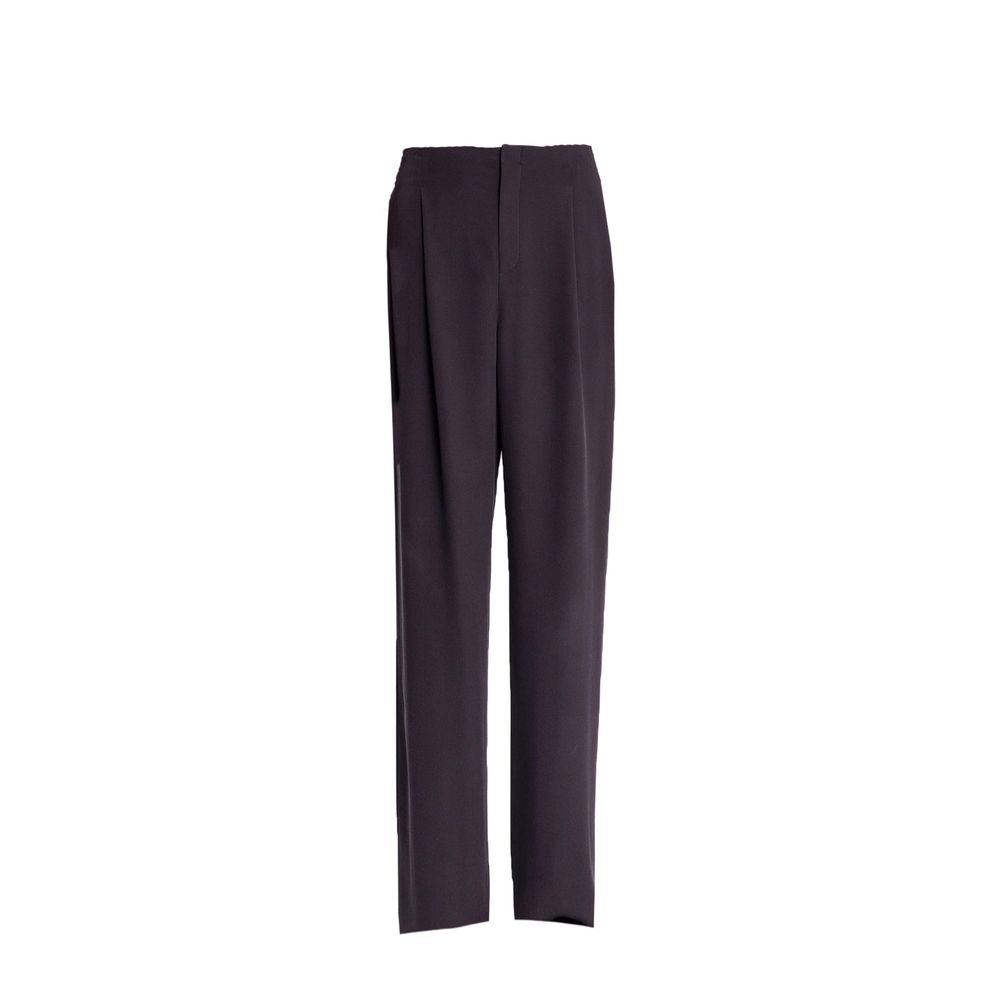 Saint Laurent Braune Seidenhose-1