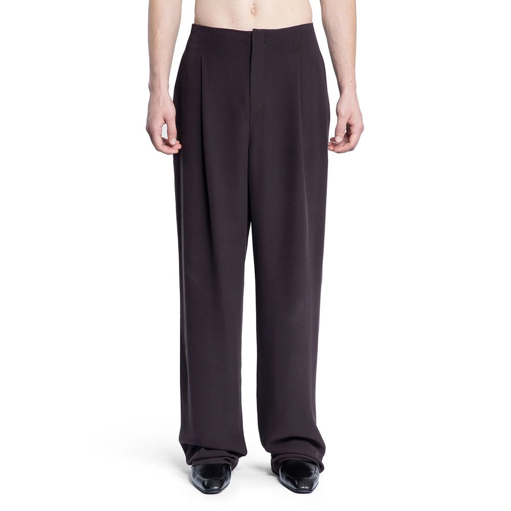 Saint Laurent Braune Seidenhose-2