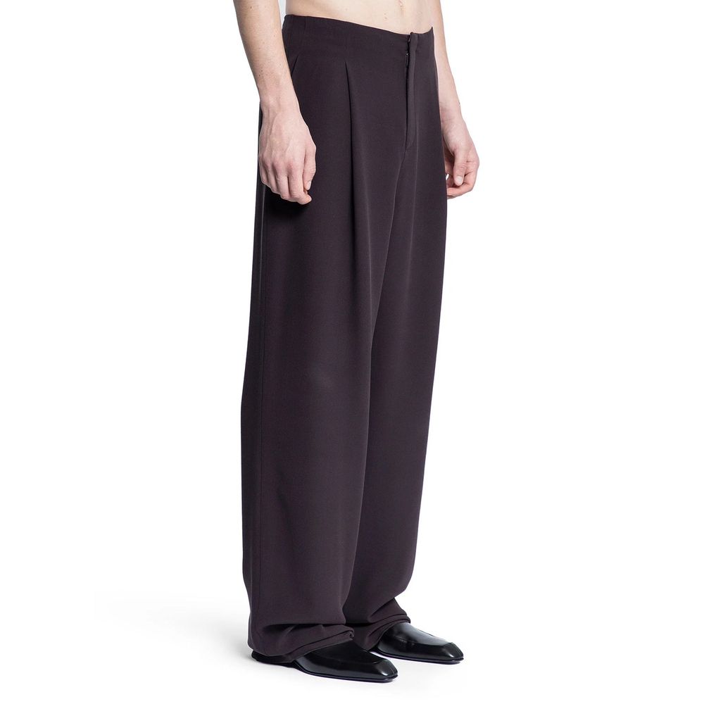 Saint Laurent Braune Seidenhose-3