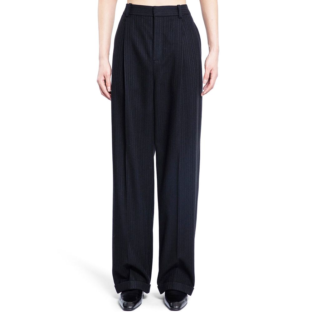 Saint Laurent Schwarze Kaschmir-Freizeithose-2