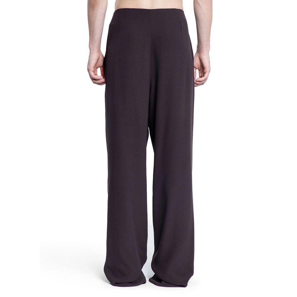 Saint Laurent Braune Seidenhose-4
