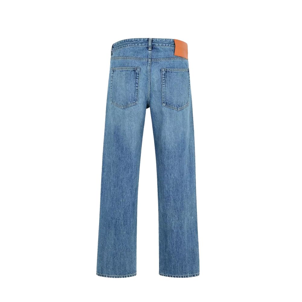 Jil Sander Blaue Jeans aus Baumwolle im geraden Schnitt-2