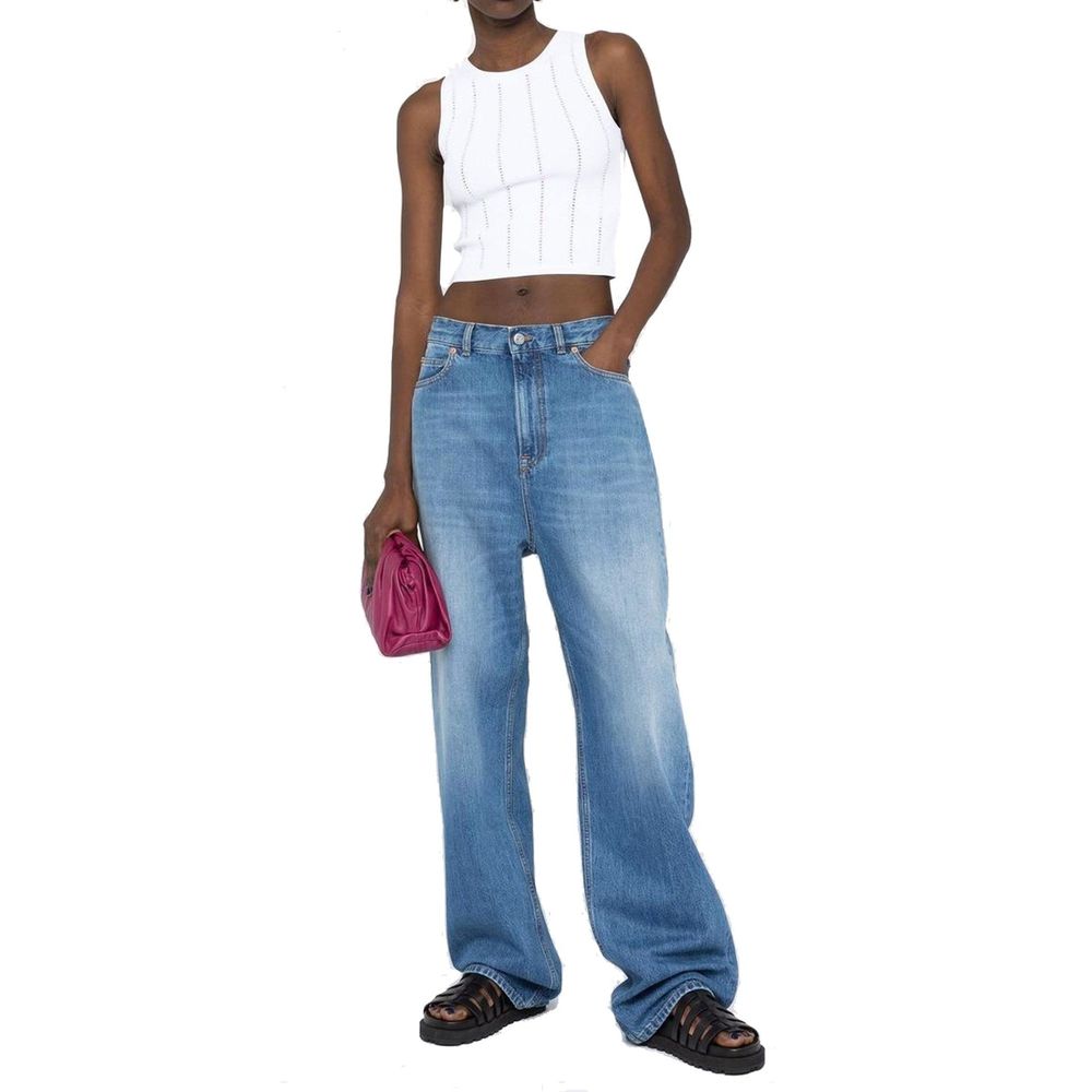 Valentino Blaue Baumwolljeans im Relaxed Fit-2
