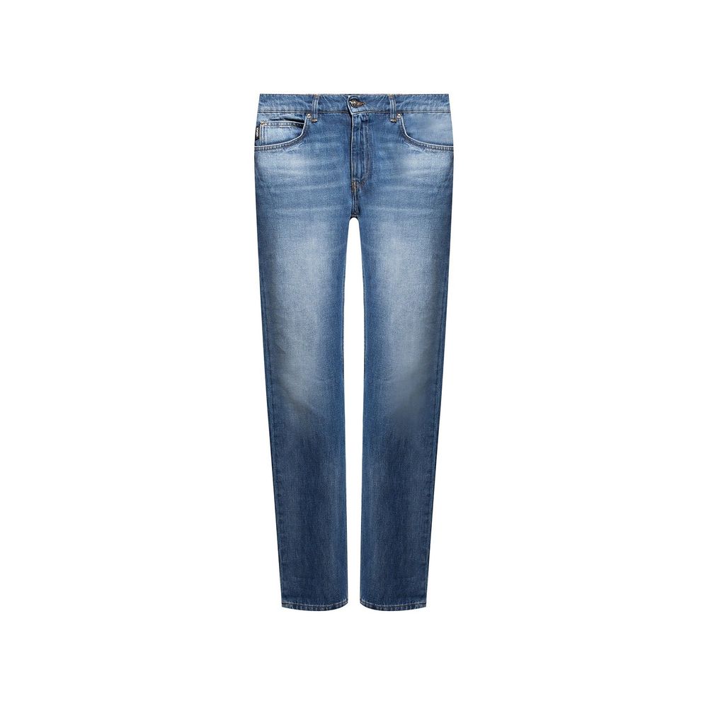 Versace Blaue Jeans aus Baumwolle im geraden Schnitt-1