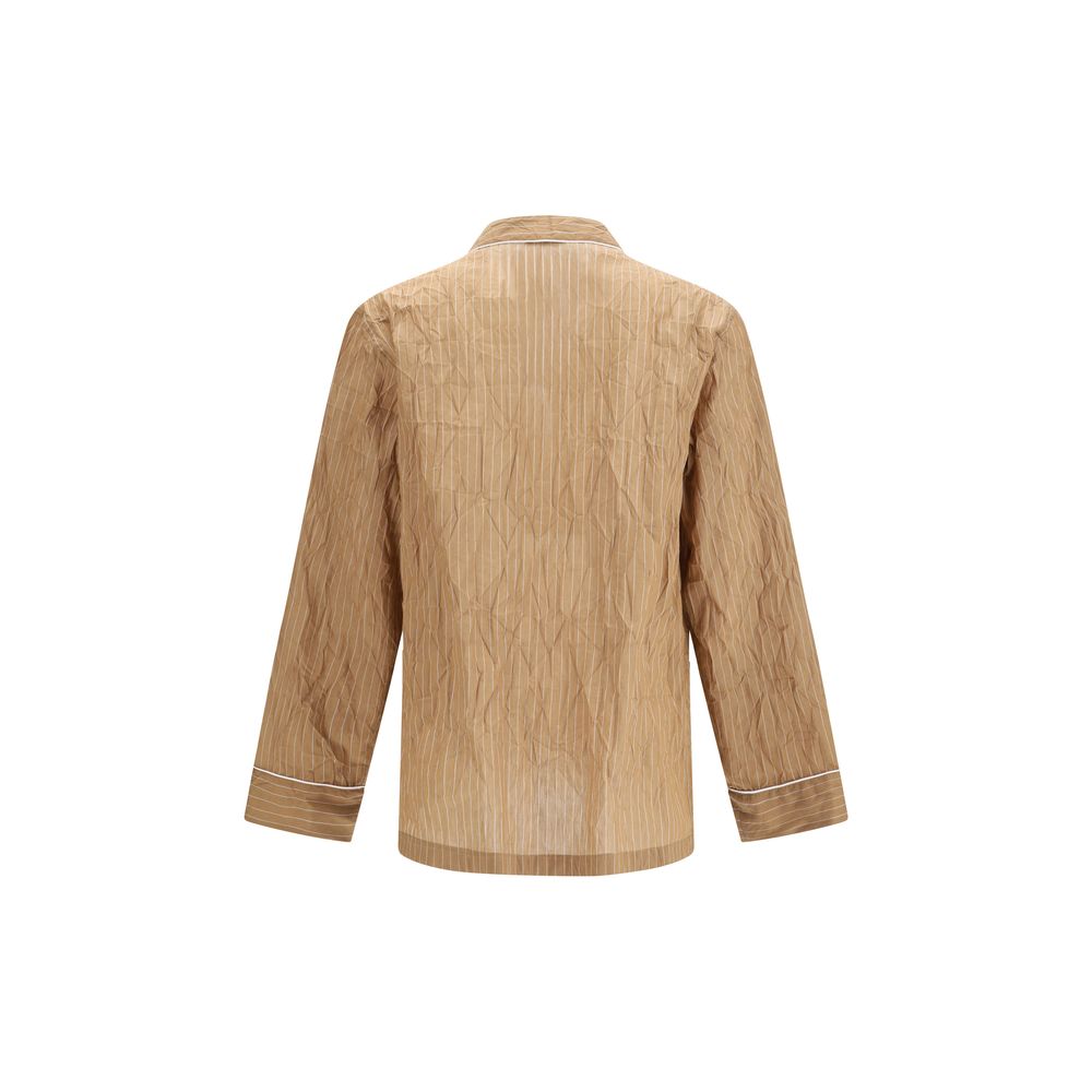 Dolce & Gabbana Beige Leinen-Morgenmantel-2