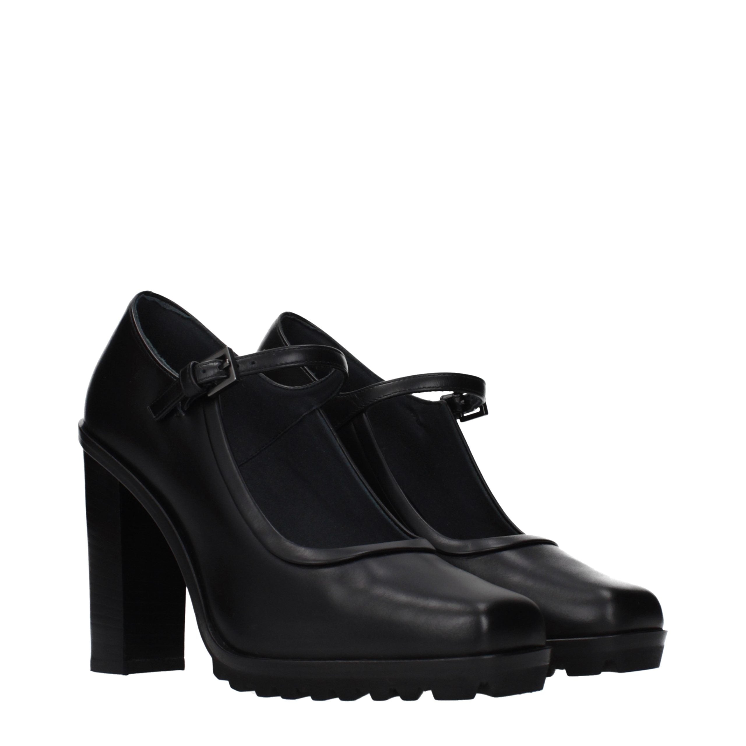 Max Mara Schwarze Leder Pumps mit hohem Absatz-2