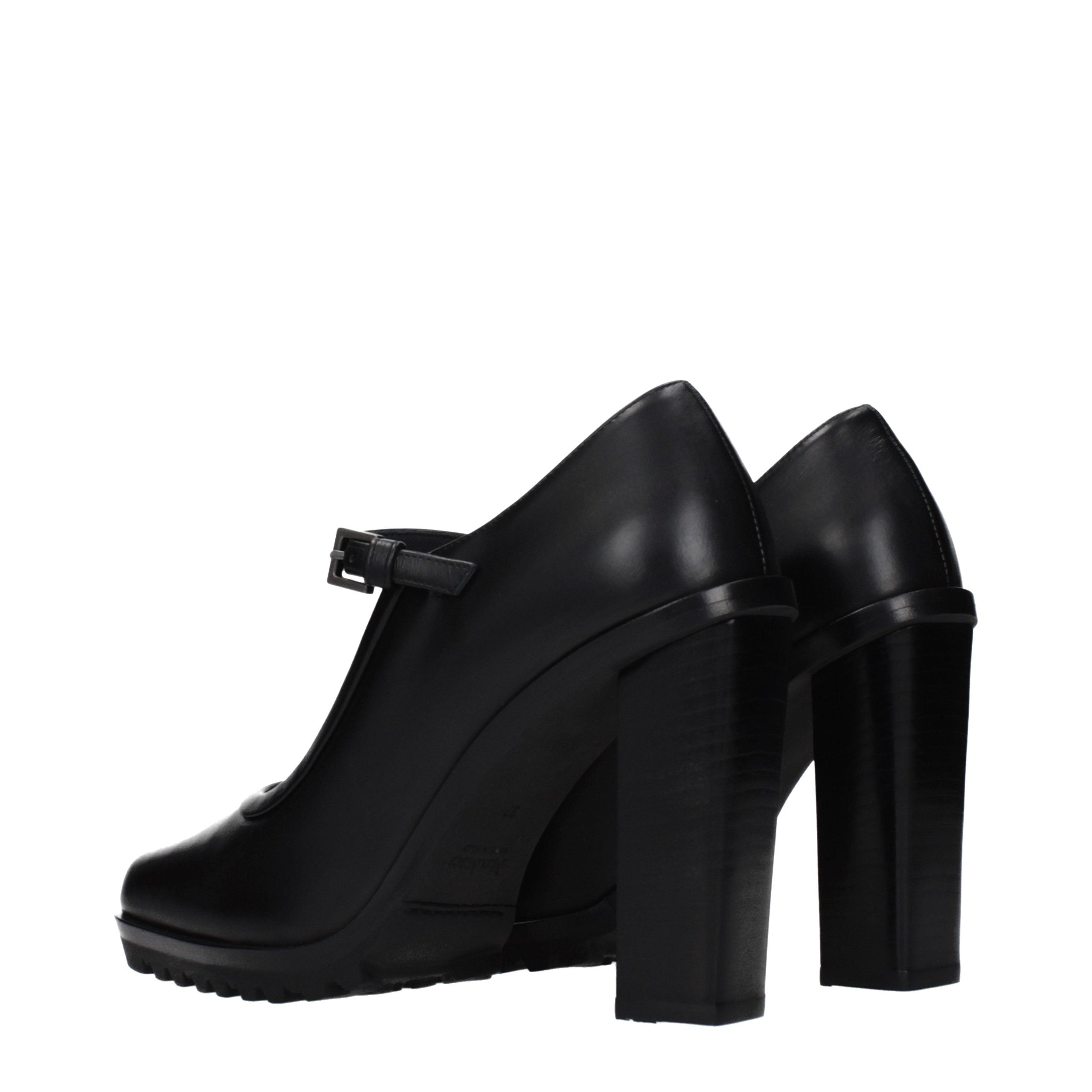Max Mara Schwarze Leder Pumps mit hohem Absatz-4