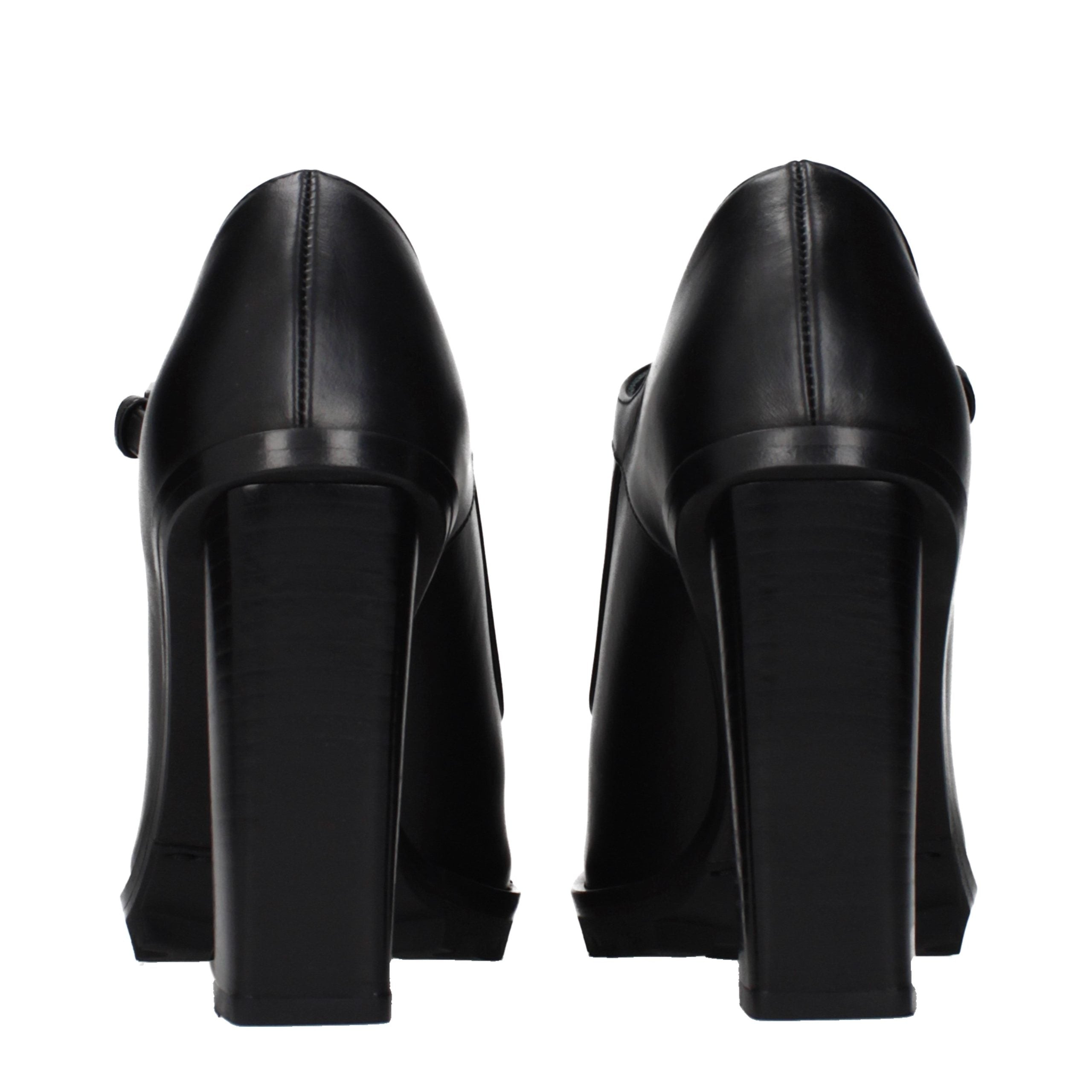 Max Mara Schwarze Leder Pumps mit hohem Absatz-5