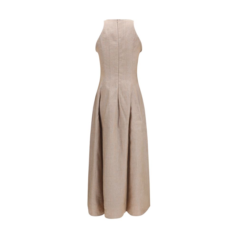 Brunello Cucinelli Beige Linen Casual Dress-2