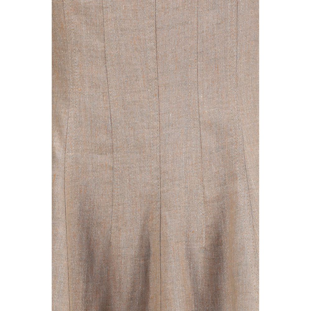 Brunello Cucinelli Beige Linen Casual Dress-3