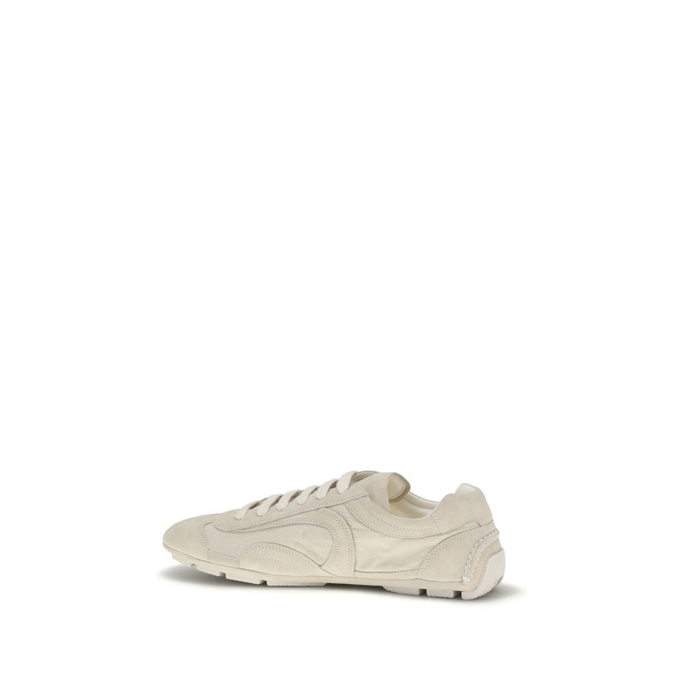 Prada Beige Calf Leather Bos Taurus Sneakers-3