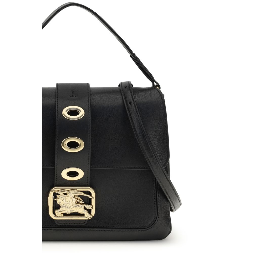 Burberry Schwarze Lammleder Handtasche Ovis Aries Aries-4