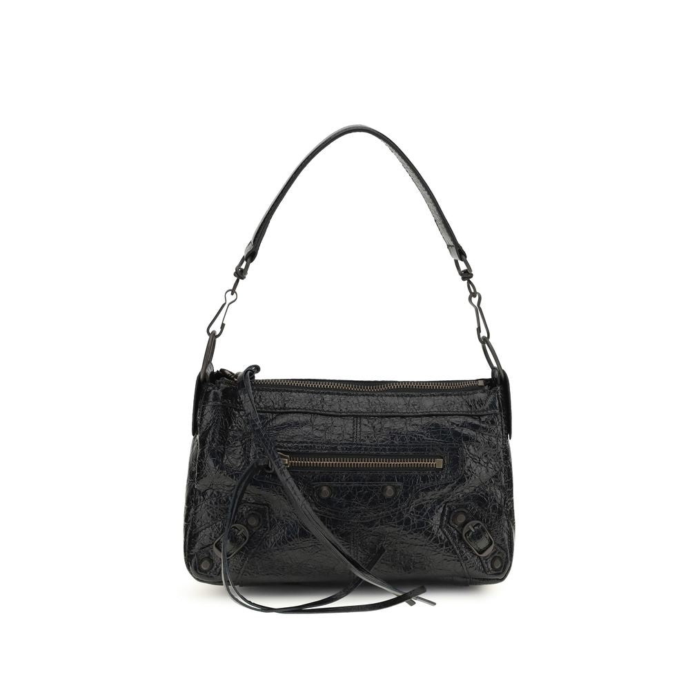 Balenciaga Schwarze Lammleder Schultertasche Ovis Aries Aries-1