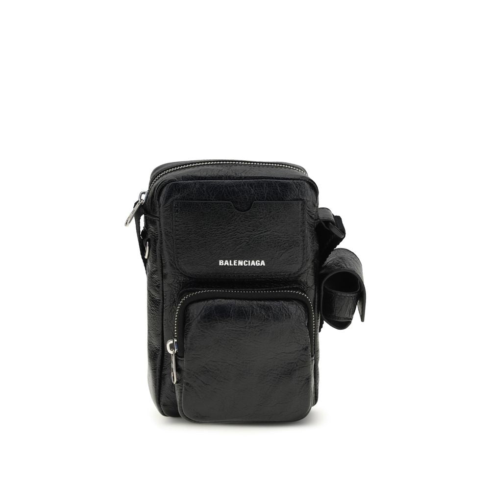 Balenciaga Schwarze Lammleder Schultertasche Ovis Aries Aries