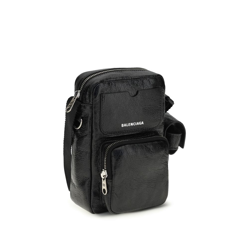 Balenciaga Schwarze Lammleder Schultertasche Ovis Aries Aries-2